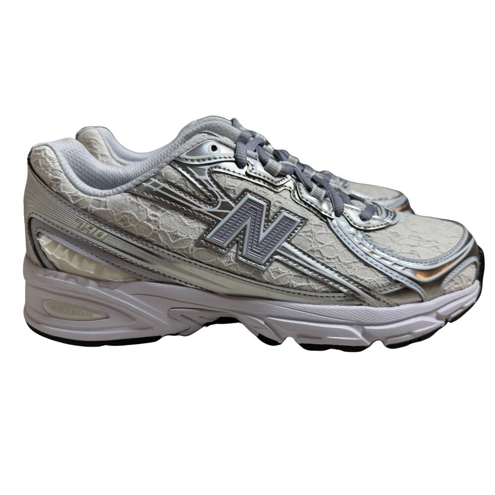 New Balance 740 Womens 9.5 Silver Metallic Linen Sneakers New in Box